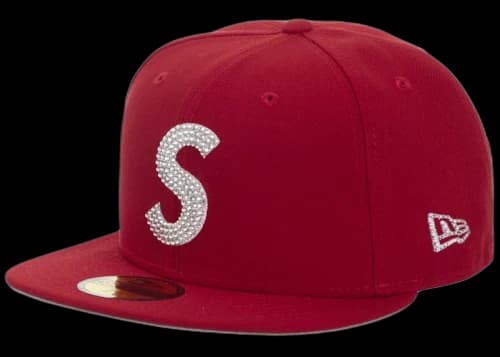 Supreme Swarovski S Logo New Era 59Fifty Fitted Hat Red