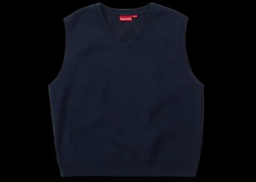 Supreme Sweatshirt Vest Navy