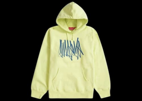 Supreme Tag Hooded Sweatshirt Pale Lime