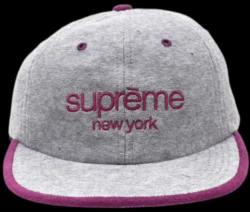 Supreme Terry Classic Logo 6 Panel Grey