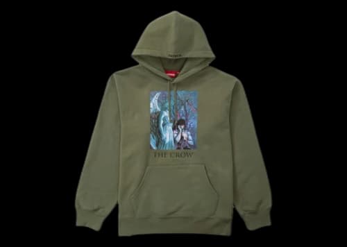 Supreme The Crow Hooded Sweatshirt Light Olive