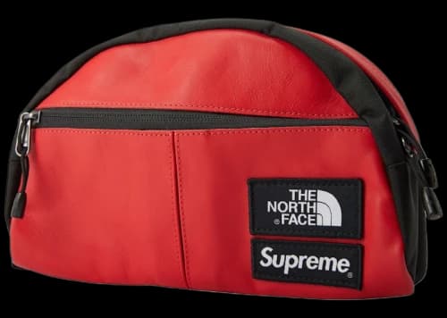 Supreme The North Face Leather Roo II Lumbar Pack Red
