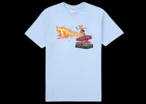 Supreme Thrasher Back Tail Tee Baby Blue