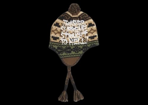 Supreme Thrasher Earflap Beanie Brown