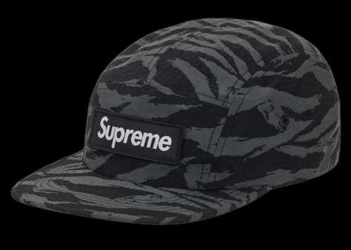 Supreme Tiger Camo Ripstop Camp Cap Black
