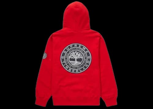 Supreme Timberland Hooded Sweatshirt Red