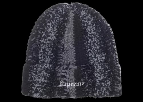 Supreme Tinsel Stripe Beanie Black