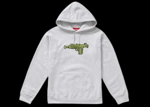 Supreme Toy Uzi Hooded Sweatshirt Ash Grey