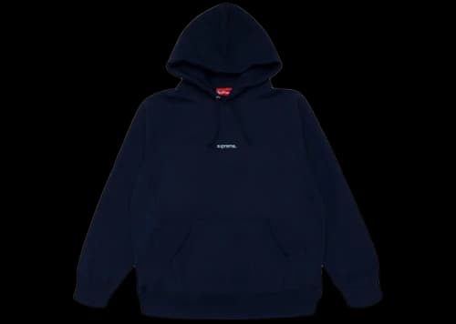 Supreme Trademark Hooded Sweatshirt Navy