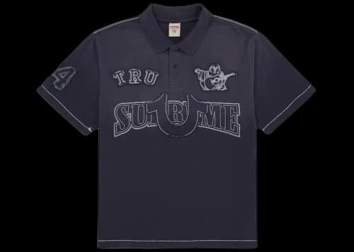 Supreme True Religion Applique Polo Navy