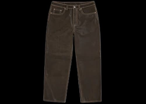 Supreme True Religion Loose Fit Leather Pant Brown
