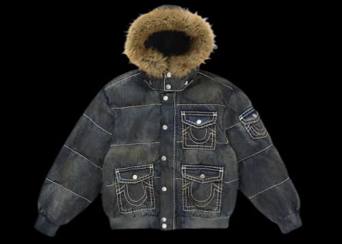 Supreme True Religion Puffer Jacket Navy