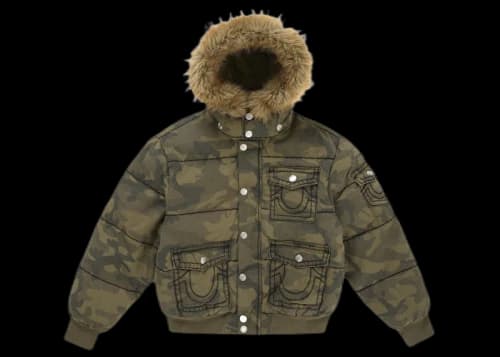 Supreme True Religion Puffer Jacket Olive