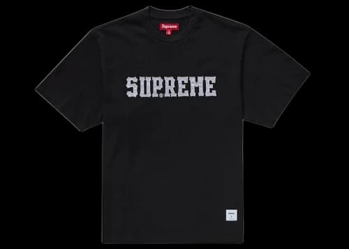 Supreme Twill Applique S/S Top Black