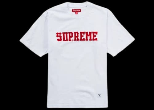 Supreme Twill Applique S/S Top White