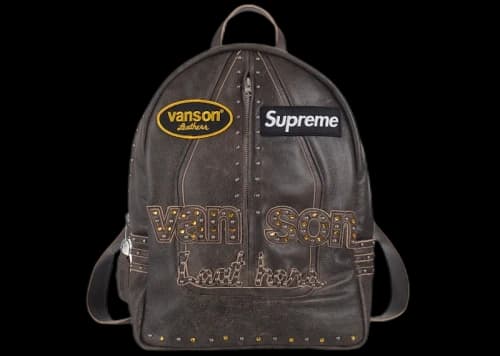 Supreme Vanson Leathers/b.b. Simon Backpack Brown