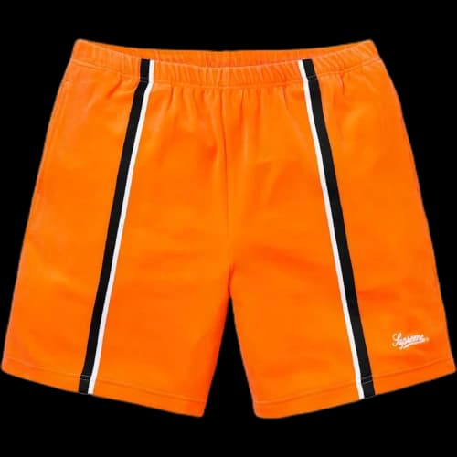 Supreme Velour Warm Up Short Orange