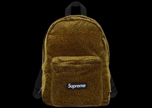 Supreme Velvet Backpack Tan Leopard