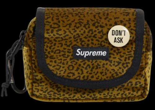 Supreme Velvet Mini Pouch Tan Leopard