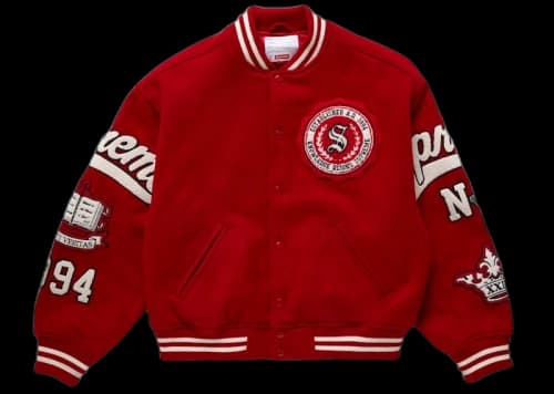 Supreme Veritas Varsity Jacket Red