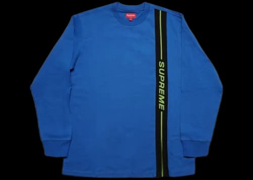 Supreme Vertical Logo Stripe L/S Top Royal