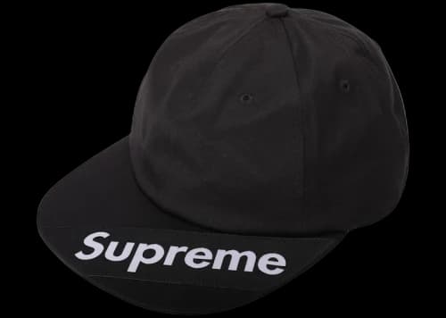 Supreme Visor Label 6-Panel Black