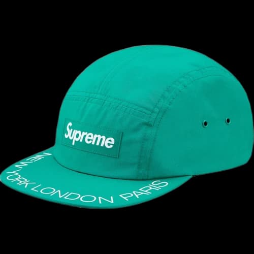 Supreme Visor Print Camp Cap Aqua