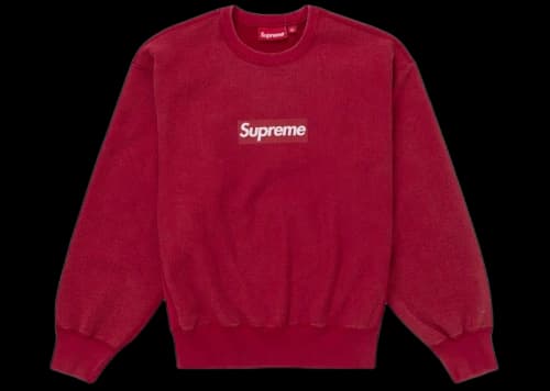 Supreme Washed Box Logo Crewneck Red
