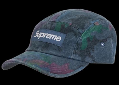 Supreme Washed Canvas Camp Cap (SS24) Navy Camo