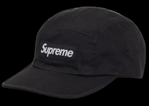 Supreme Washed Chino Twill Camp II Cap (SS24) Black
