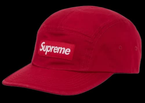Supreme Washed Chino Twill Camp Cap SS24 Red