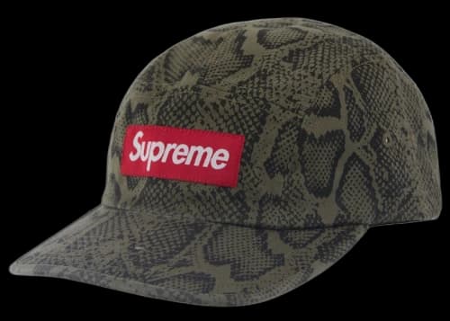 Supreme Washed Chino Twill Camp Cap (SS24) Snake