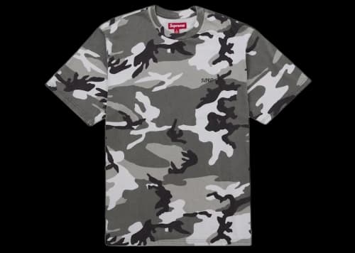 Supreme Washed S/S Top Snow Camo
