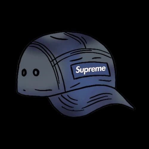 Supreme Washed Satin Camo Camp Cap Blue Camo
