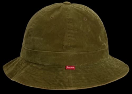Supreme Washed Velvet Bell Hat Olive