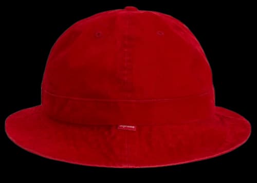 Supreme Washed Velvet Bell Hat Red