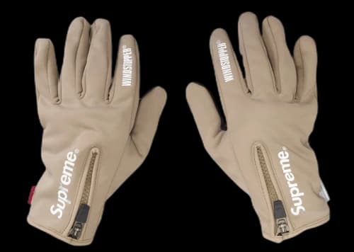 Supreme WINDSTOPPER Zip Gloves Taupe