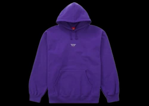 Supreme World Famous Micro Hooded Sweatshirt Purple