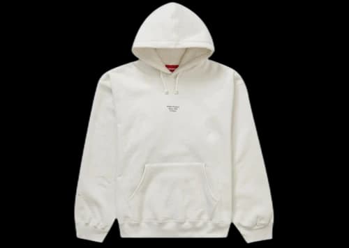 Supreme World Famous Micro Hooded Sweatshirt White