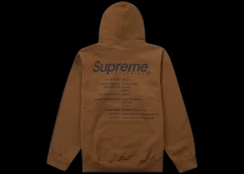 Supreme Worldwide Hooded Sweatshirt Olive Brown