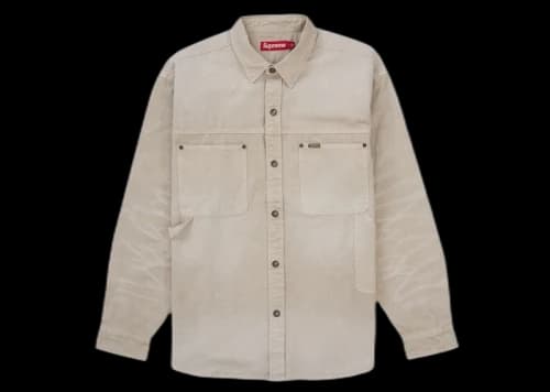 Supreme Worn Snap Painter Shirt Natural