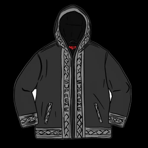 Supreme Woven Hooded Jacket Black