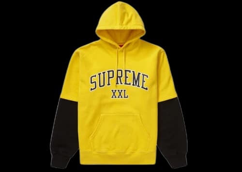 Supreme XXL Hooded Sweatshirt Yellow