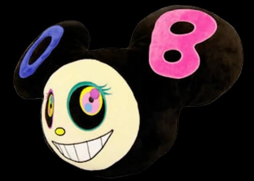Takashi Murakami DOB Face Pillow Black