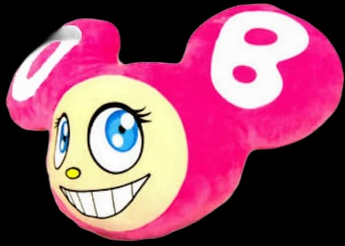 Takashi Murakami DOB Face Pillow Pink