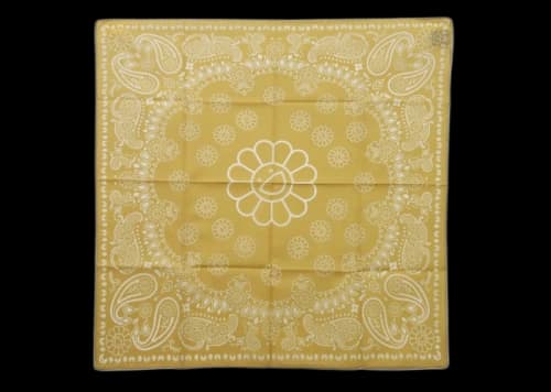 Takashi Murakami Flower Paisley Bandana Beige