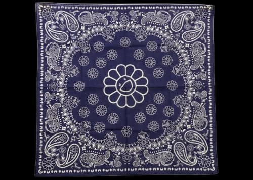 Takashi Murakami Flower Paisley Bandana Navy
