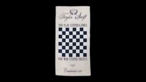 Taylor Swift Checker Game Towel Multicolor