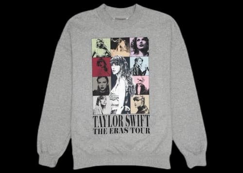 Taylor Swift The Eras Tour Crewneck Gray