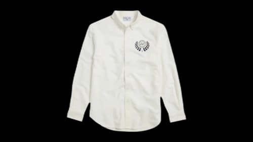 Taylor Swift TS Crest White Oxford Shirt White